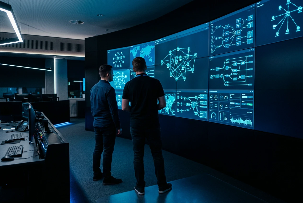 Engineers in the AxiaNET NOC