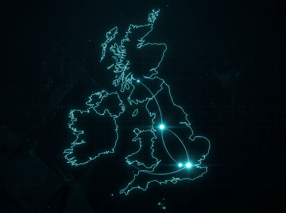 UK map showing AxiaNET PoPs